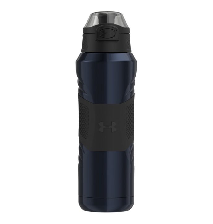Under Armour US4700ID4 Dominate 24 Ounce Vacuum Insulated Stainless Steel Bottle with Flip Top Lid, Indigo