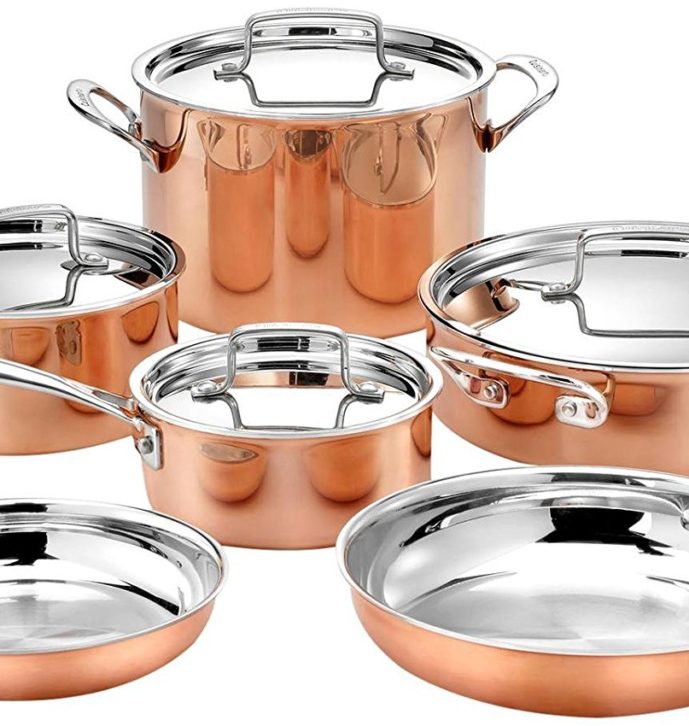 Cuisinart Tri-Ply Copper 10-Piece Cookware Set
