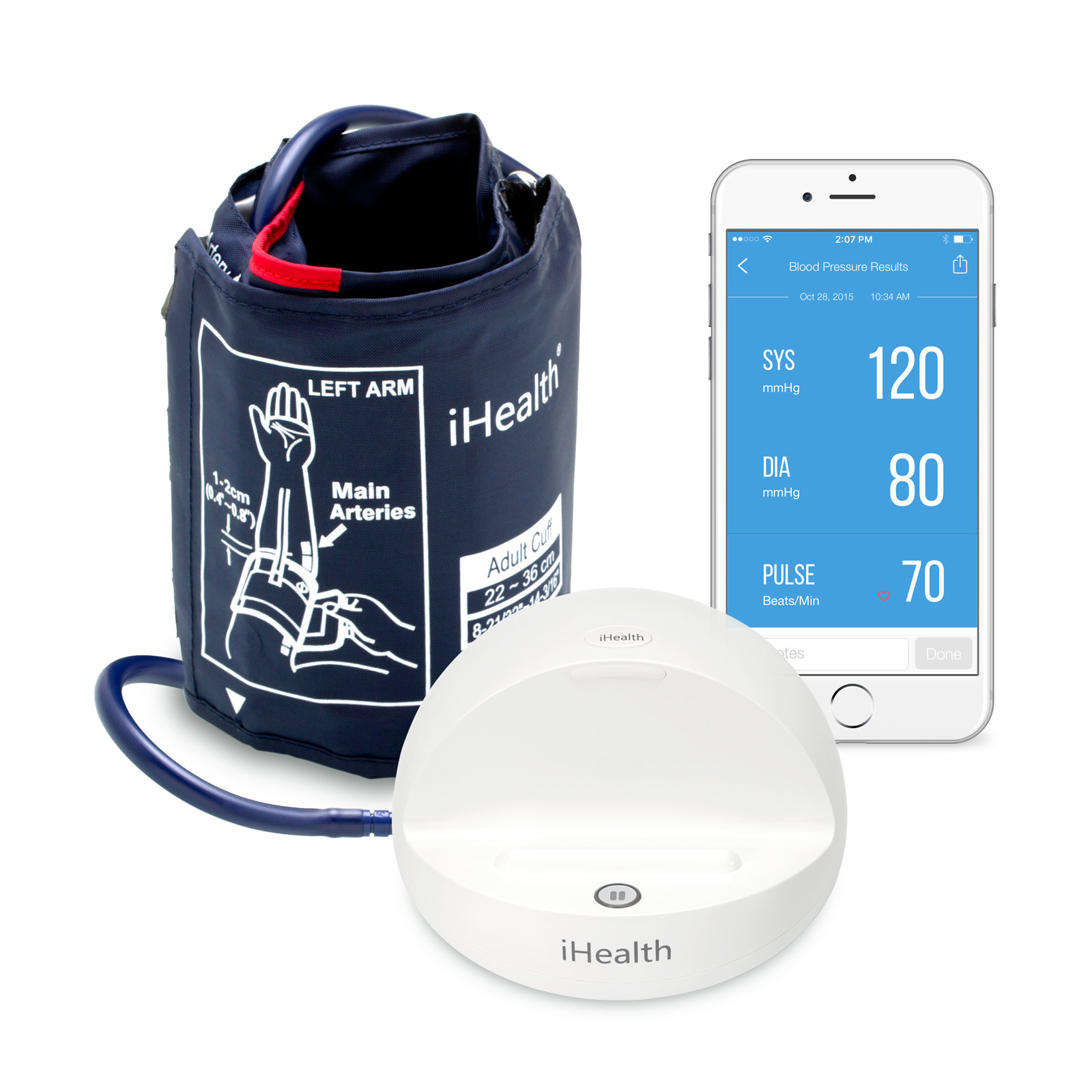 Ihealth Ease Blood Pressure Monitor (Std Cuff 8.66″ 14.7″) Hedys