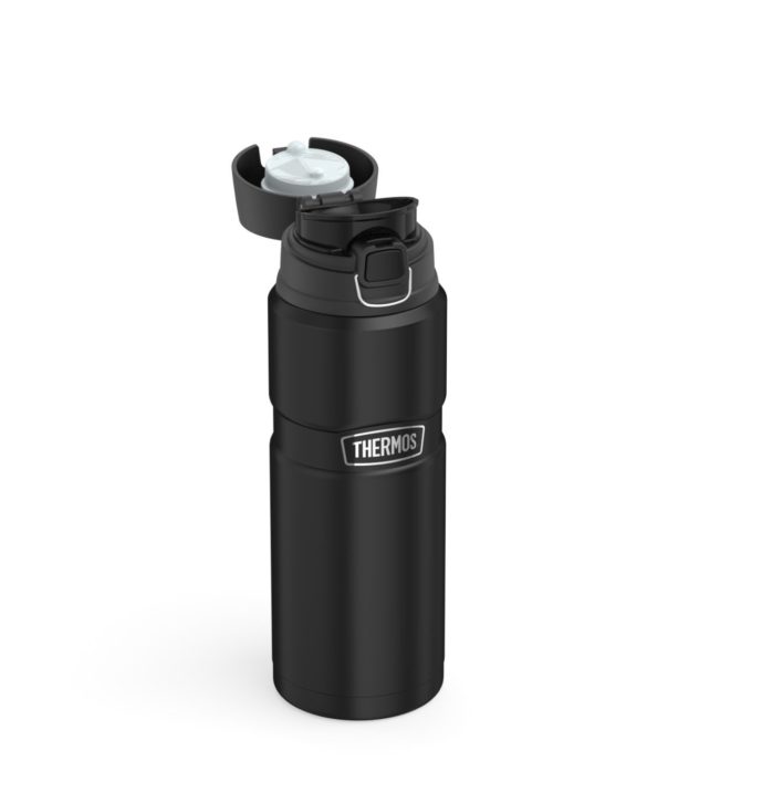 Thermos Stainless King Vacuum Insulated Stainless Steel Drink Bottle 24oz Matte Black