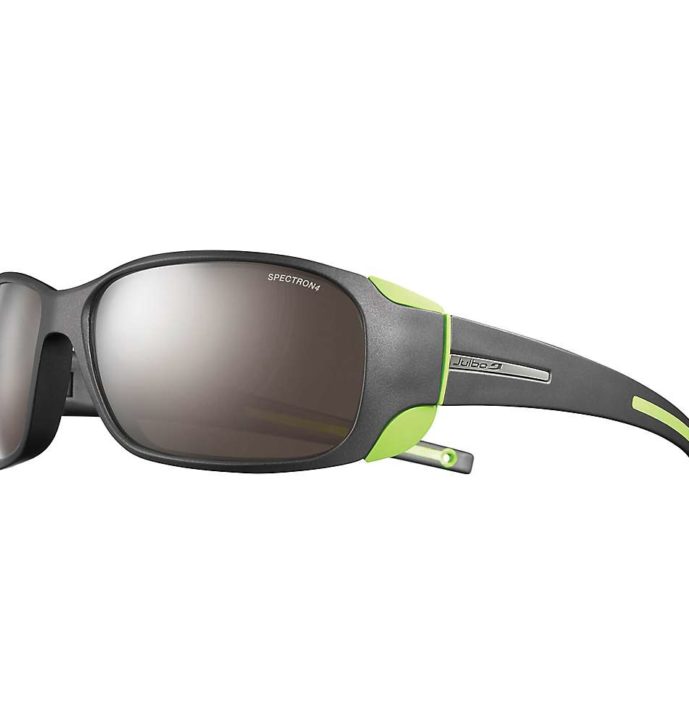 Julbo J4151241 Montebianco Mountain Sunglasses, Spectron 4 Lens, Matt Black/Anised Green Frame
