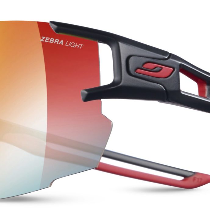 Julbo J4963314 Women’s Aerolite Sunglasses, Black/Red Frame